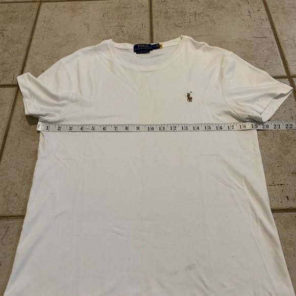 Polo Ralph Lauren White Custom Slim Fit T-Shirt Size - Picture 3 of 7